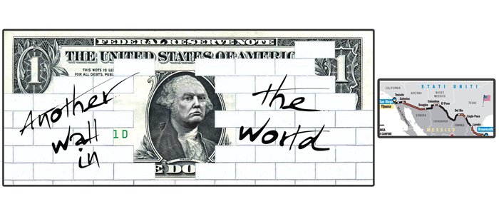 One dollar bill art